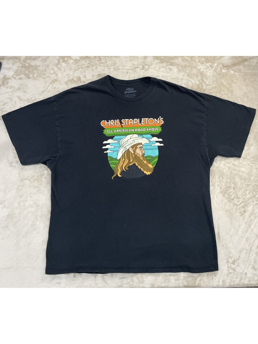 Chris Stapleton 2022 All American Road Show Double Sided Graphic Tee Mens 3XL